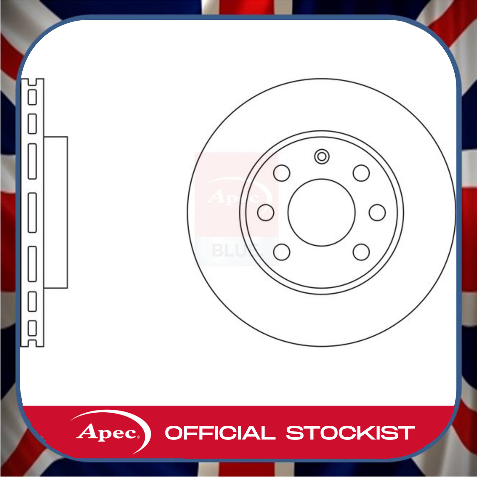 Vauxhall Corsa Front 240mm Vented Brake Disc Fits Opel R90 APEC SDK6095