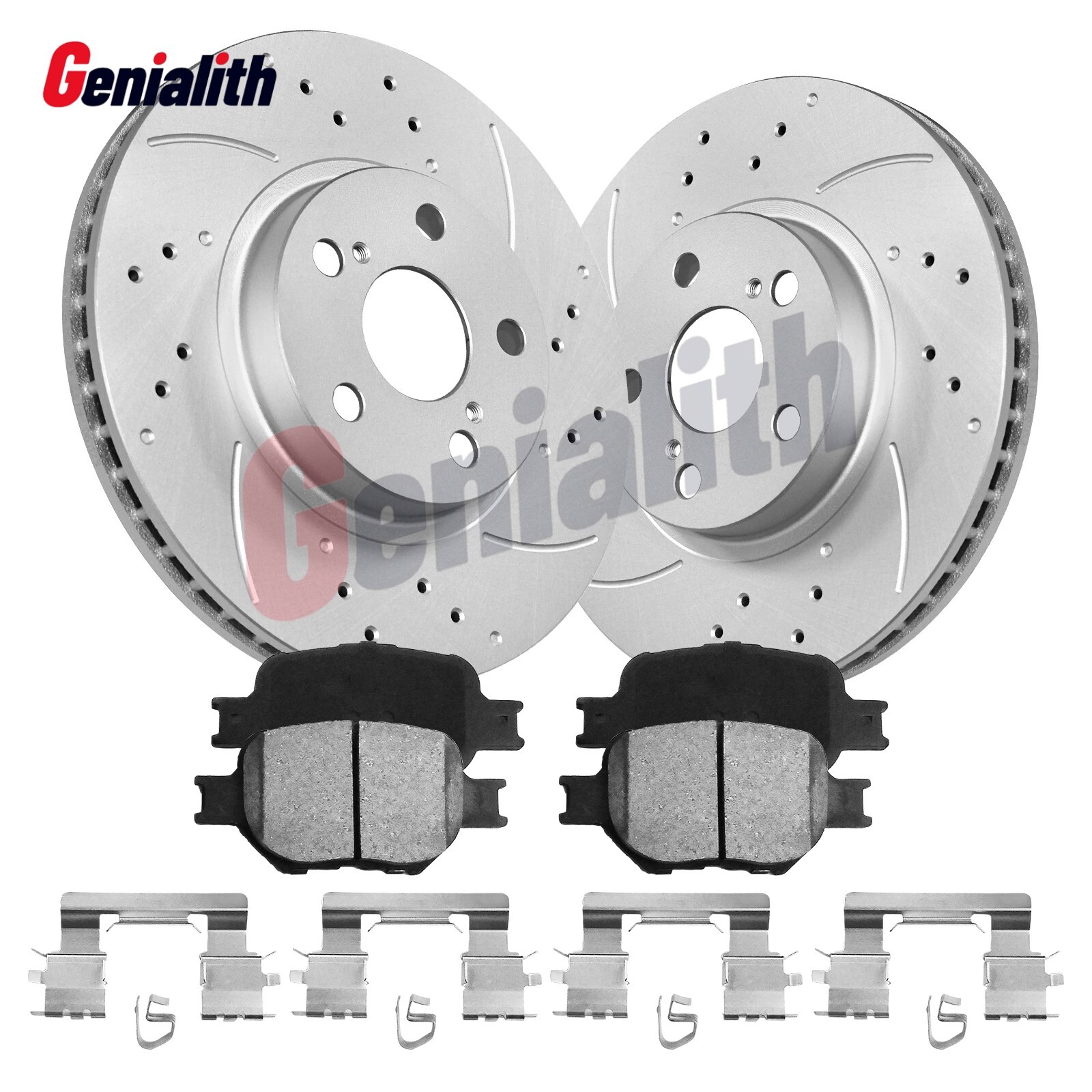 For 2005-2010 Scion TC Front Drilled Slotted Rotors Brake Pads Kit 275mm