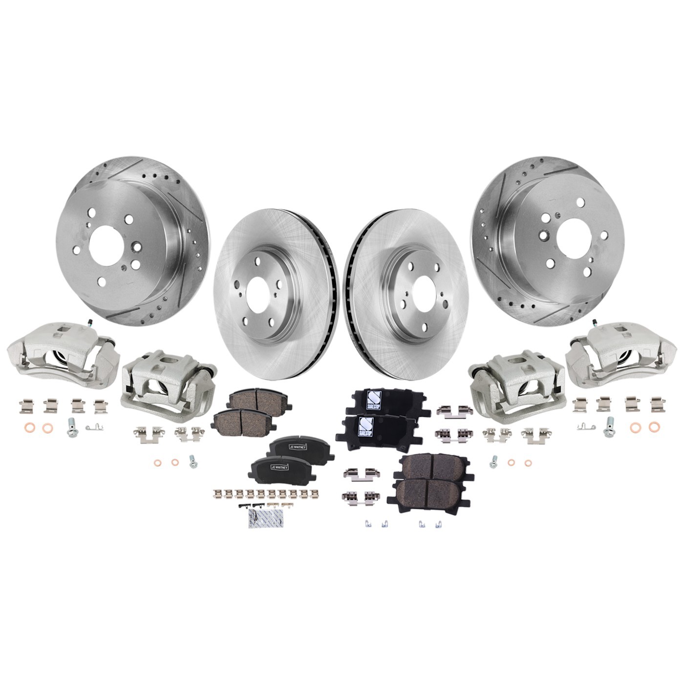 4-Wheel Set Brake Kit With Calipers Front & Rear for Toyota Highlander 2004-2007
