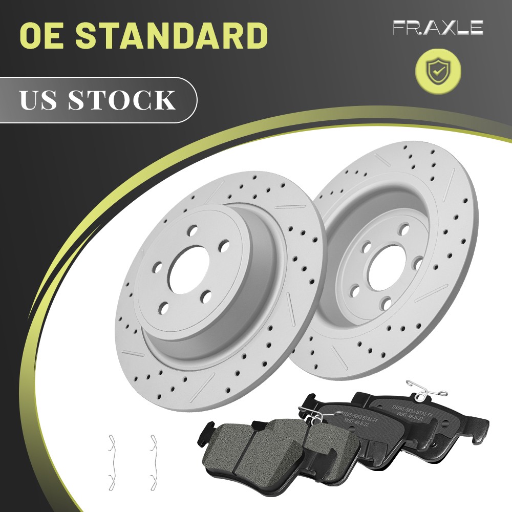 Rear Disc Brake Rotors Ceramic Pads for 2021-2023 Ford Edge Nautilus 2017-20 MKZ