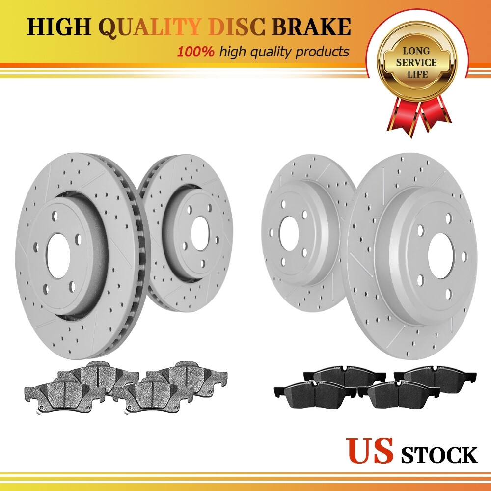 330mm Front Rear Rotors Brake Pads for 2011 – 2018 Dodge Durango Grand Cherokee