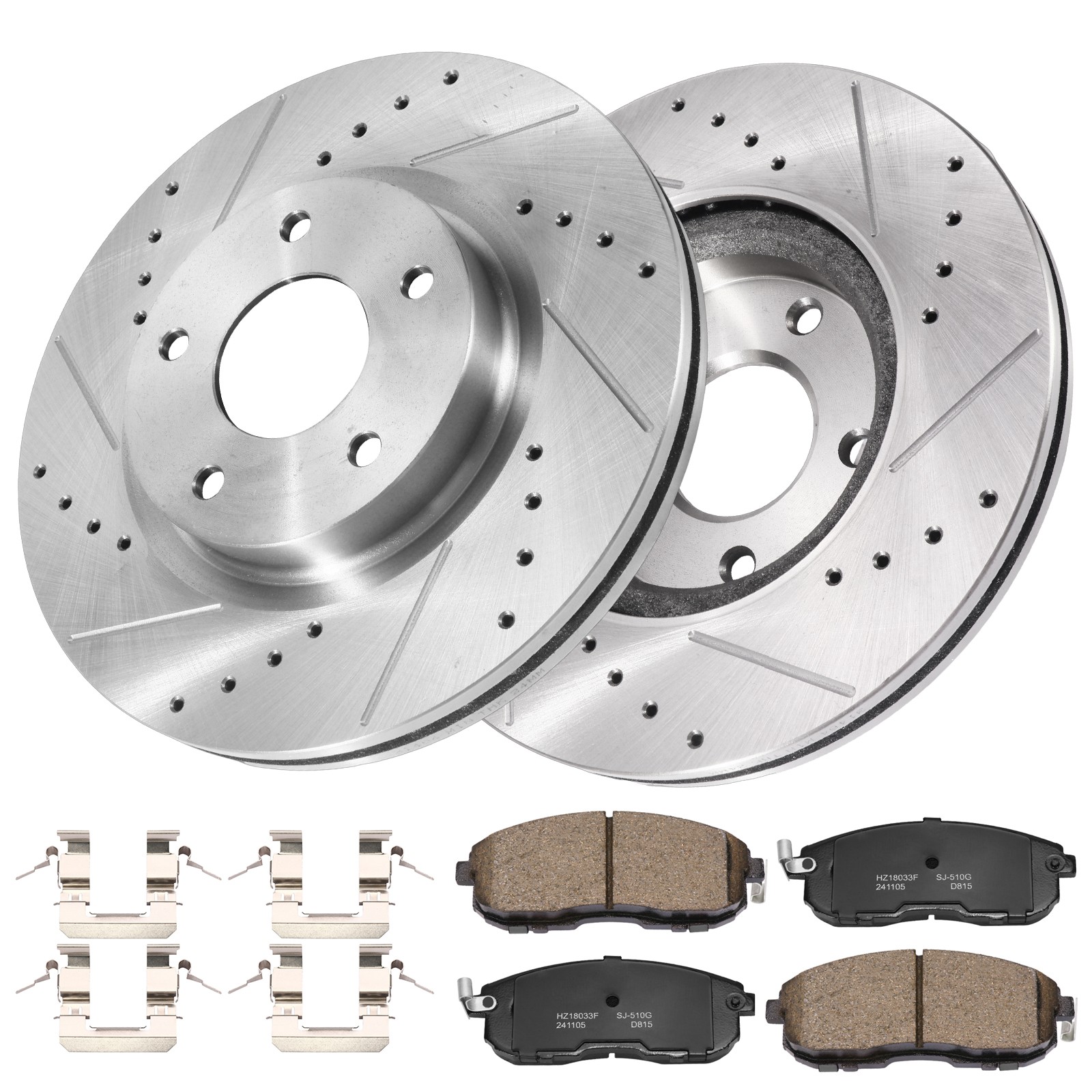Heavy Duty Front Drilled Slotted Disc Ceramic Brake Kit 2007-2013 Nissan Altima
