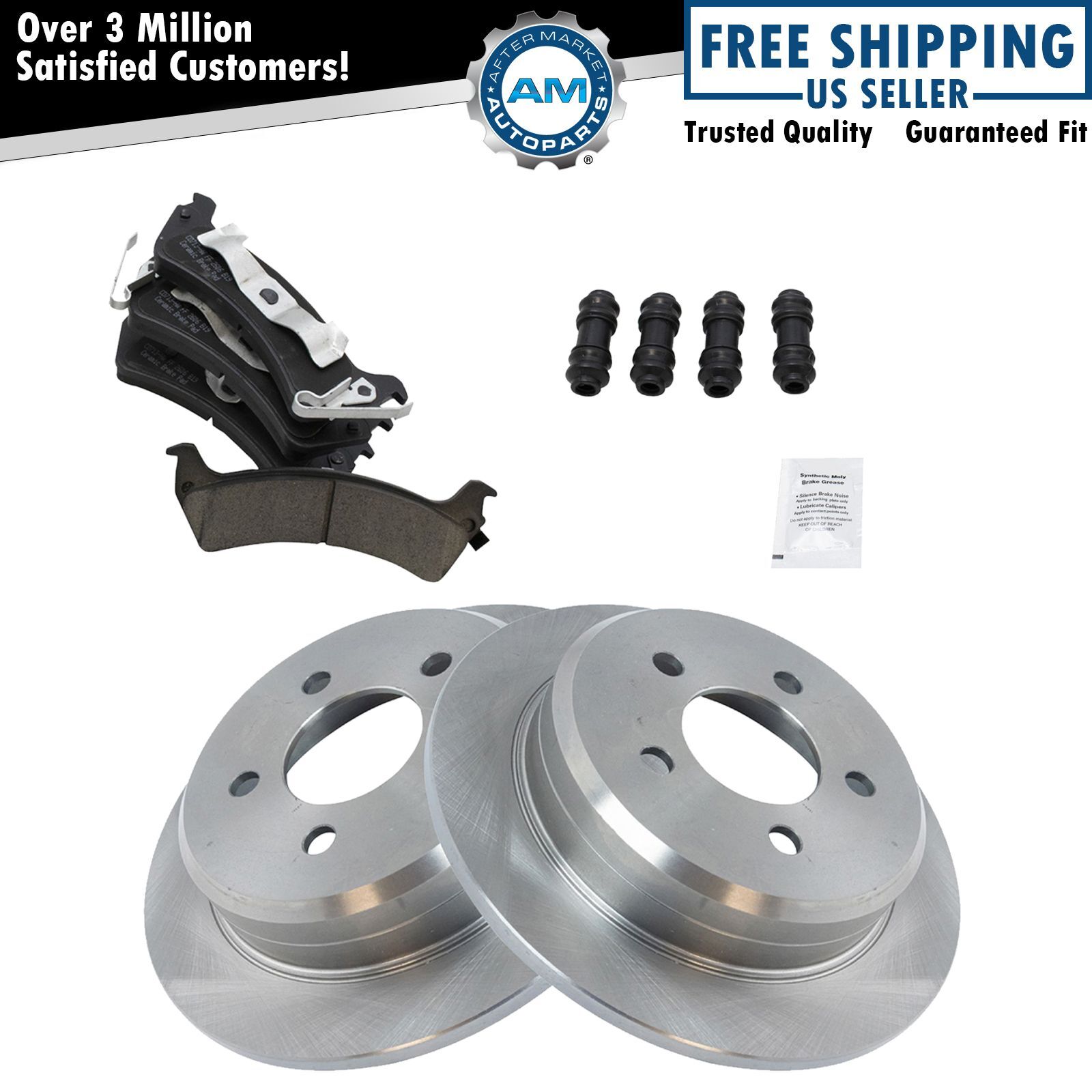 Rear Ceramic Brake Pads & Rotor Set Kit for 95-98 Jeep Grand Cherokee