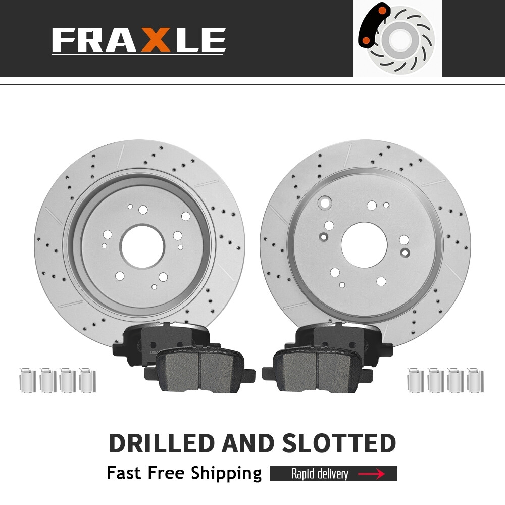 For 2002 2003 2004 Honda Odyssey 313mm Rear Brake Rotors And Ceramic Pads Set