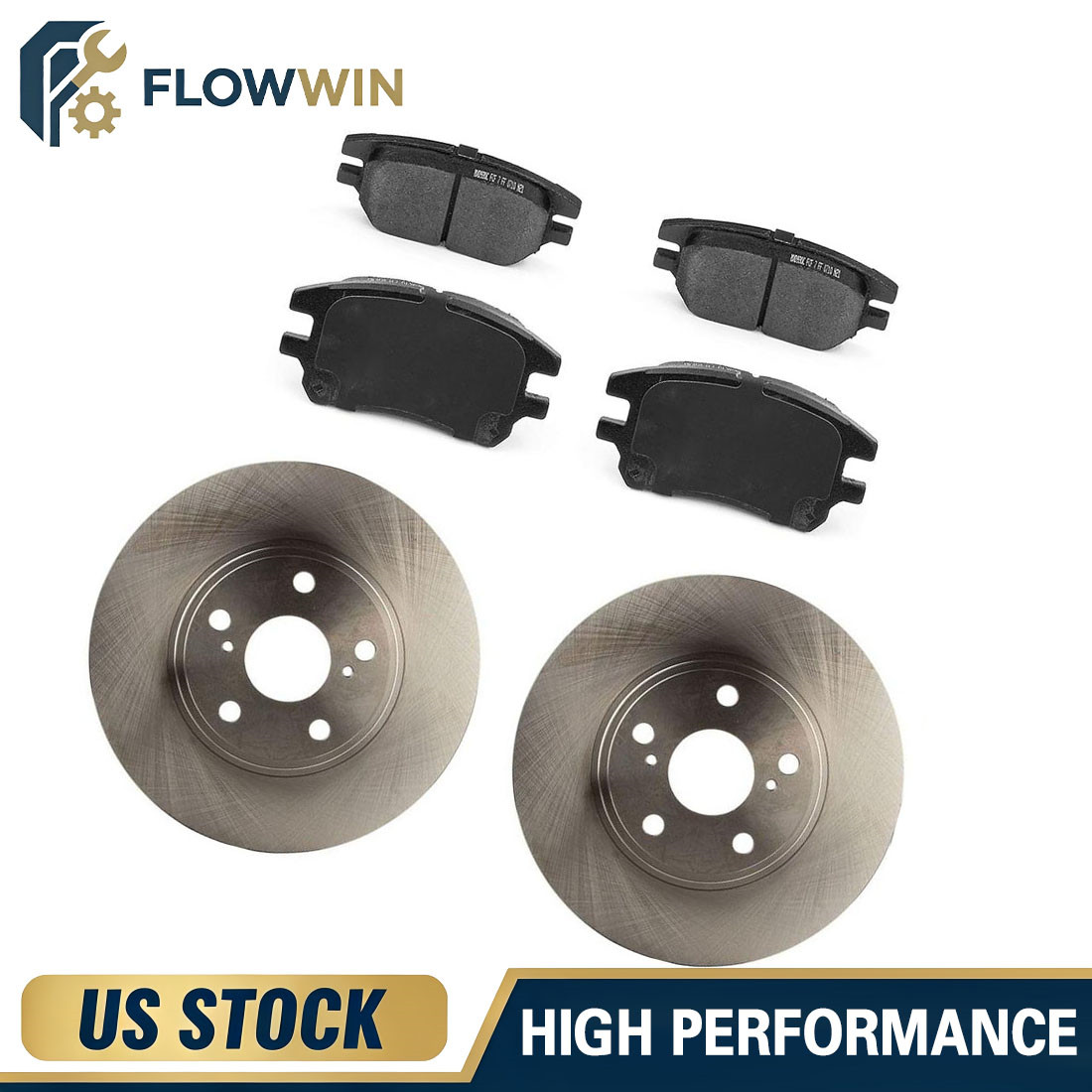 Front Brake Rotors Ceramic Brake Pads for 2002 2003 Lexus RX300