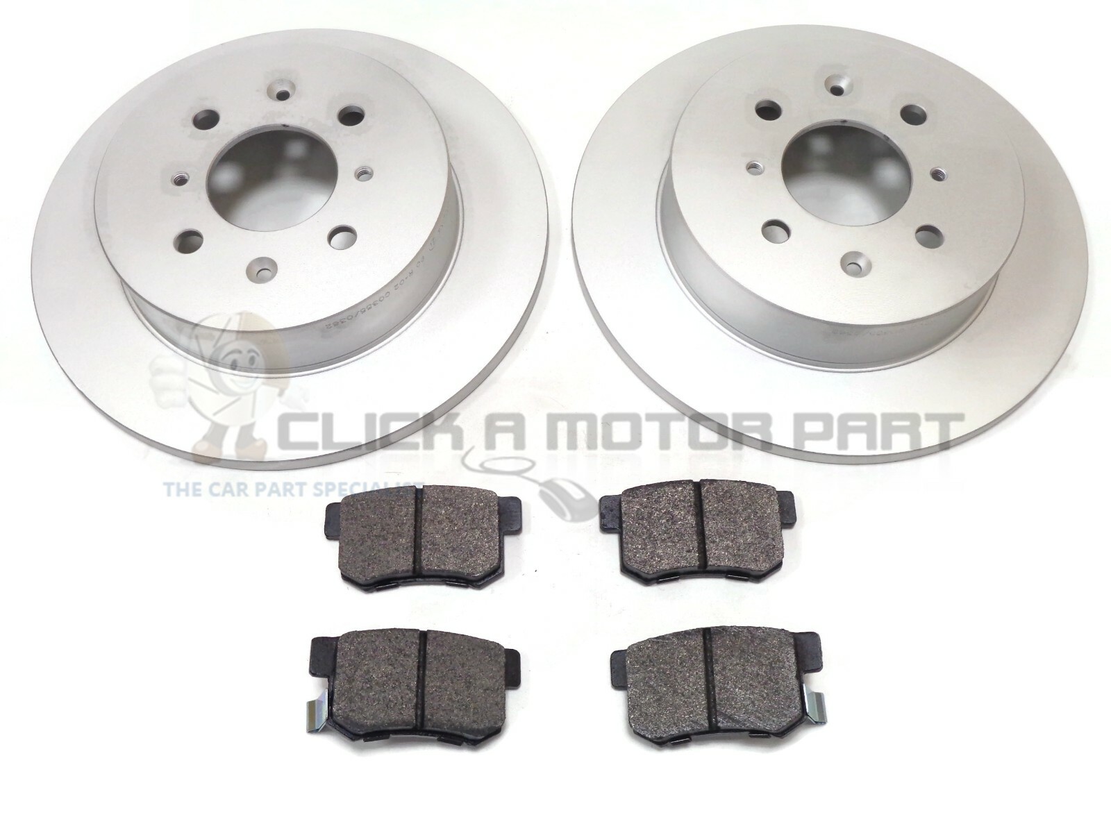 for HONDA CIVIC 1.6 02-06 REAR 260MM BRAKE DISCS AND PADS SET NEW 4 STUD TYPE
