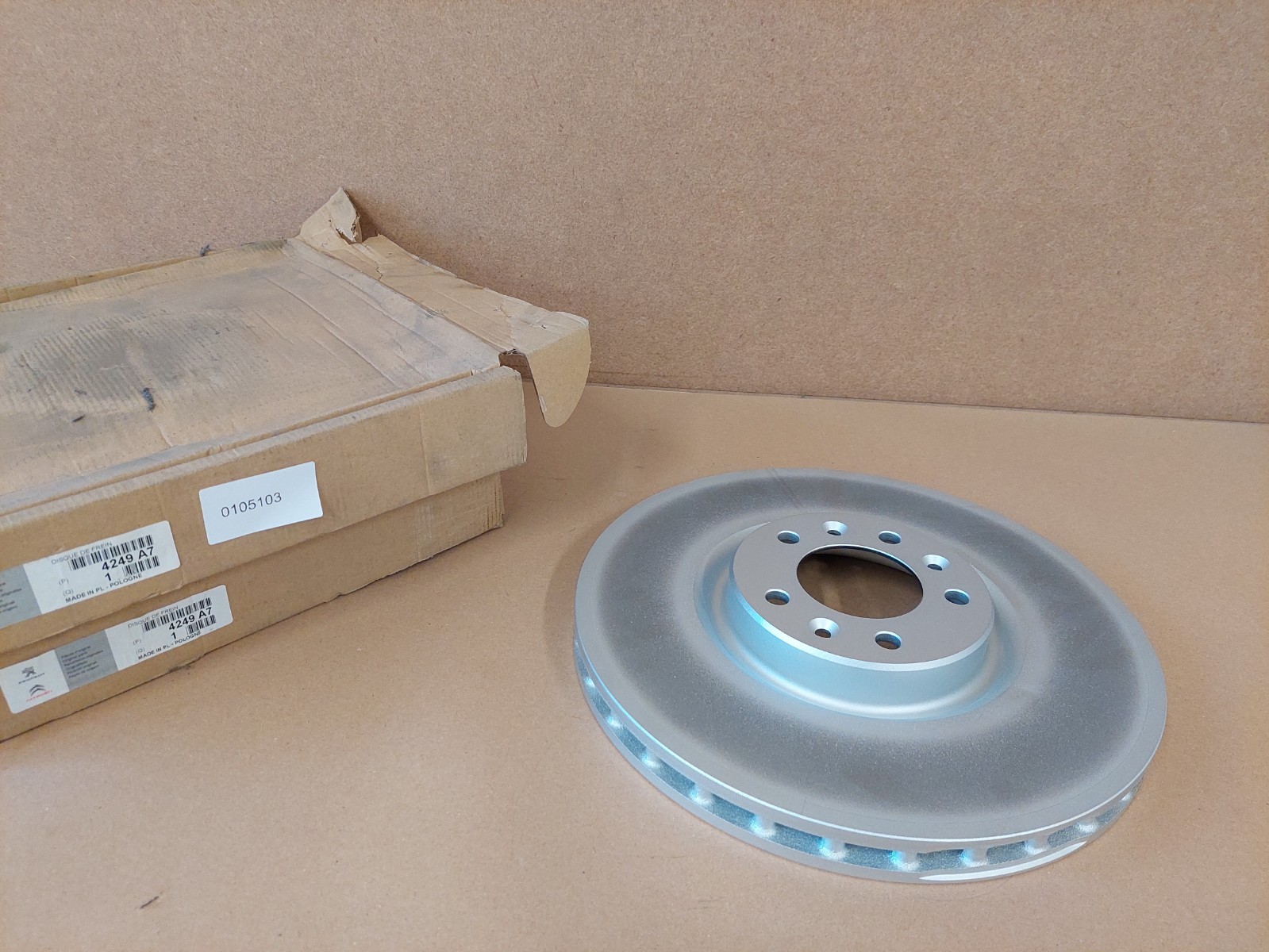 Peugeot 407 Front Vented Brake Disc Set 330mm 4249A7 607 2004-2010 Genuine NEW
