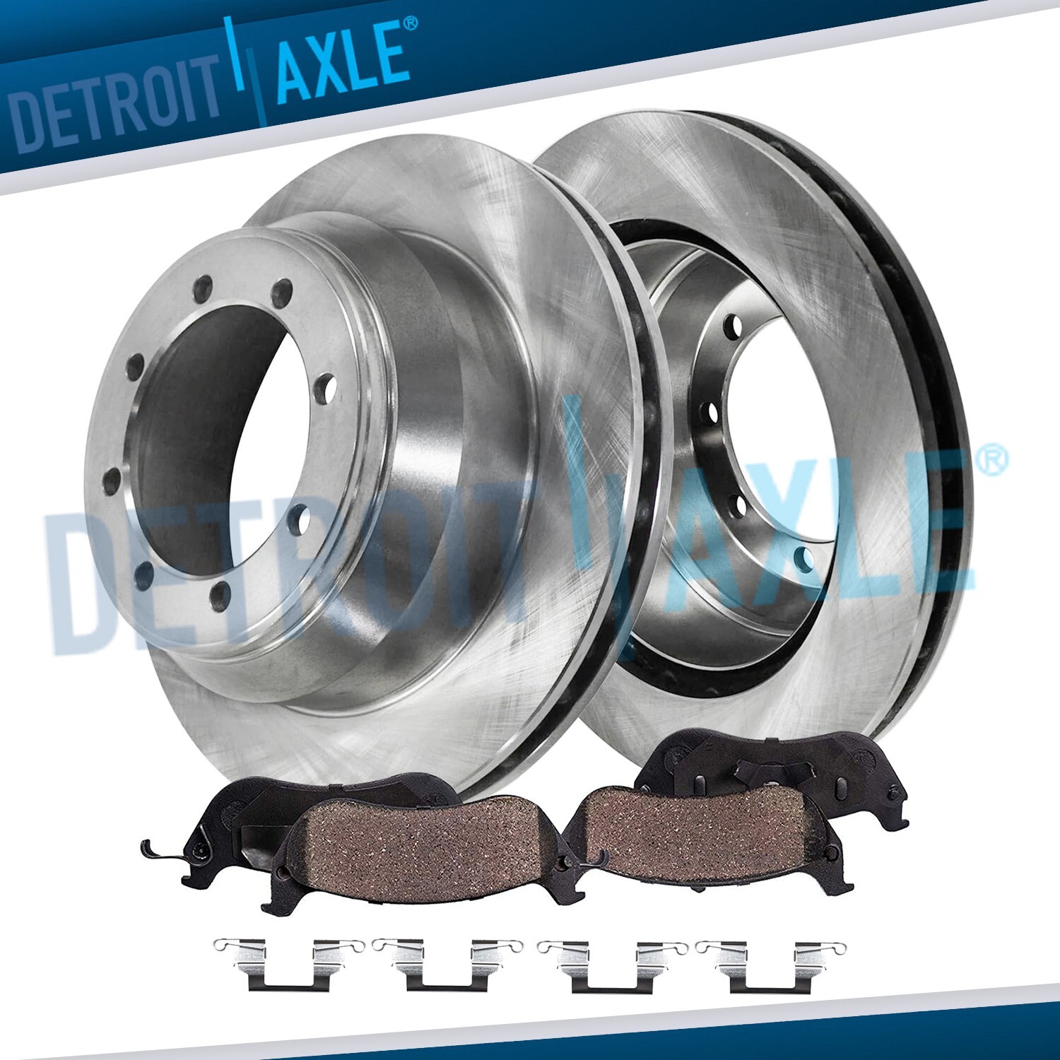 REAR Disc Rotors Brake Pads for 1999 – 2001 2002 2003 2004 Ford F-350 Super Duty