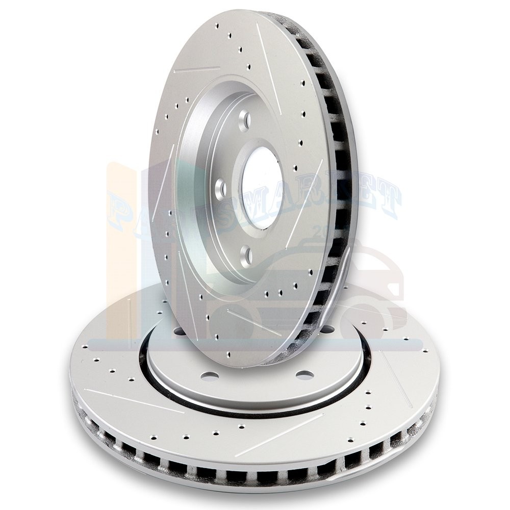 2X Front Discs Brake Rotors For 2008-2016 Dodge Grand Caravan G3000 Casting