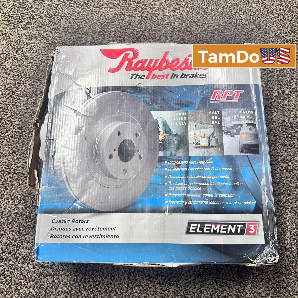 Raybestos 780143FZN Element3 RPT Front Brake Rotor for Ford Focus Fusion
