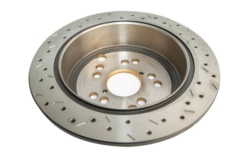 One DBA Rear 4000 Drilled/Slotted Brake Rotor for WRX 2008-2018 & BRZ / FR-S