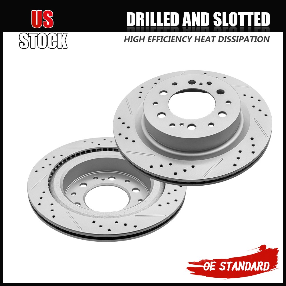 335mm Rear Disc Brake Rotors for Toyota Tundra Sequoia Lexus LX600 2022 – 2023