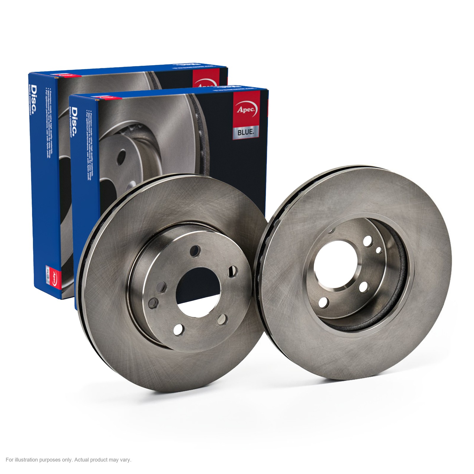 2x APEC Front Brake Discs For MERCEDES-BENZ C-CLASS (W20 150kW/204HP/2496cc