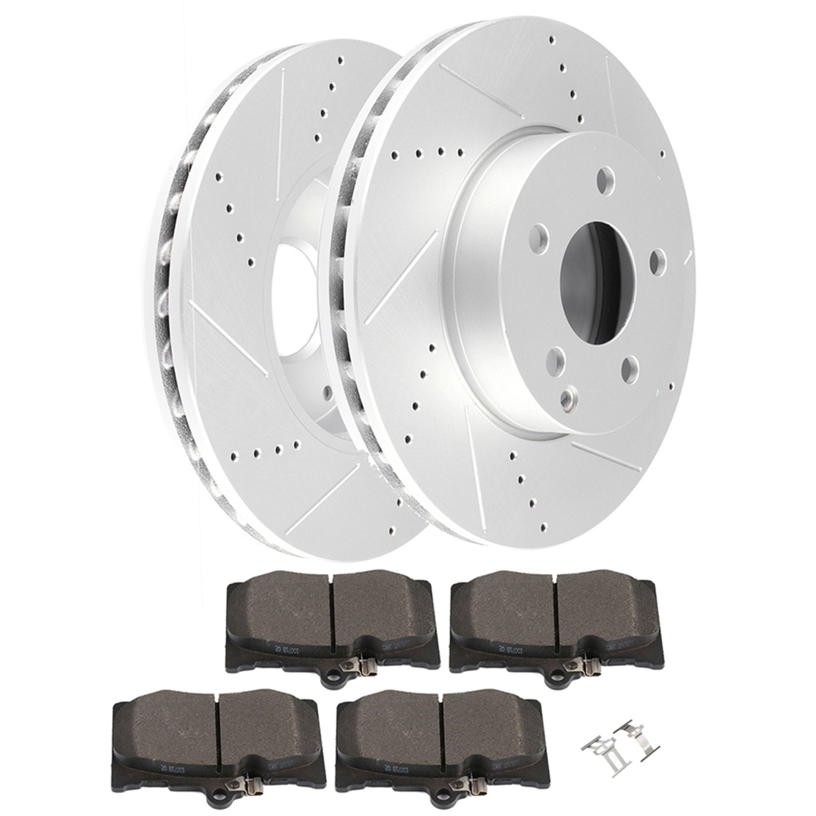 Ceramic Pads and Brake Rotors Front Drill Slot For Mercedes-Benz SLK250 2012-13