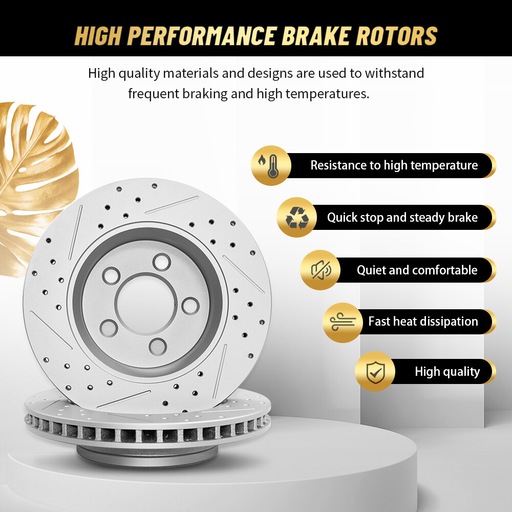 279mm Rear Disc Rotors Brake Pads For Toyota Matrix Pontiac Vibe Scion xB