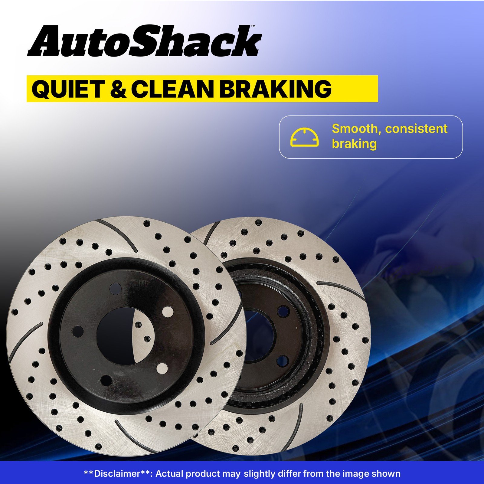 Front Drilled Slotted Brake Rotors Black Pair 2 for Dodge Dakota Durango 5.9L V8
