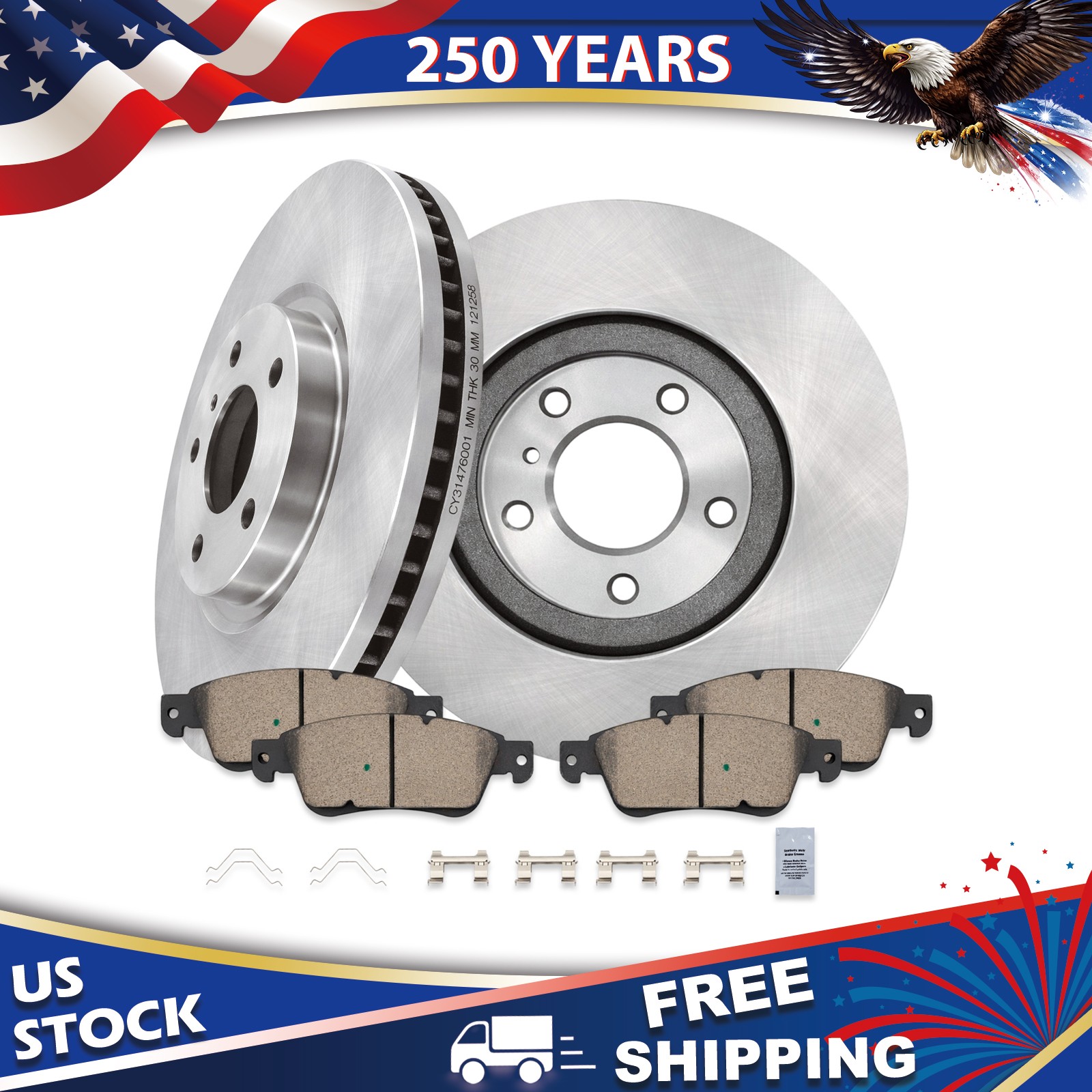 12.98″Front Disc Rotors Ceramic Brake Pads for 2007 – 2015 INFINITI G35 G37 Q60