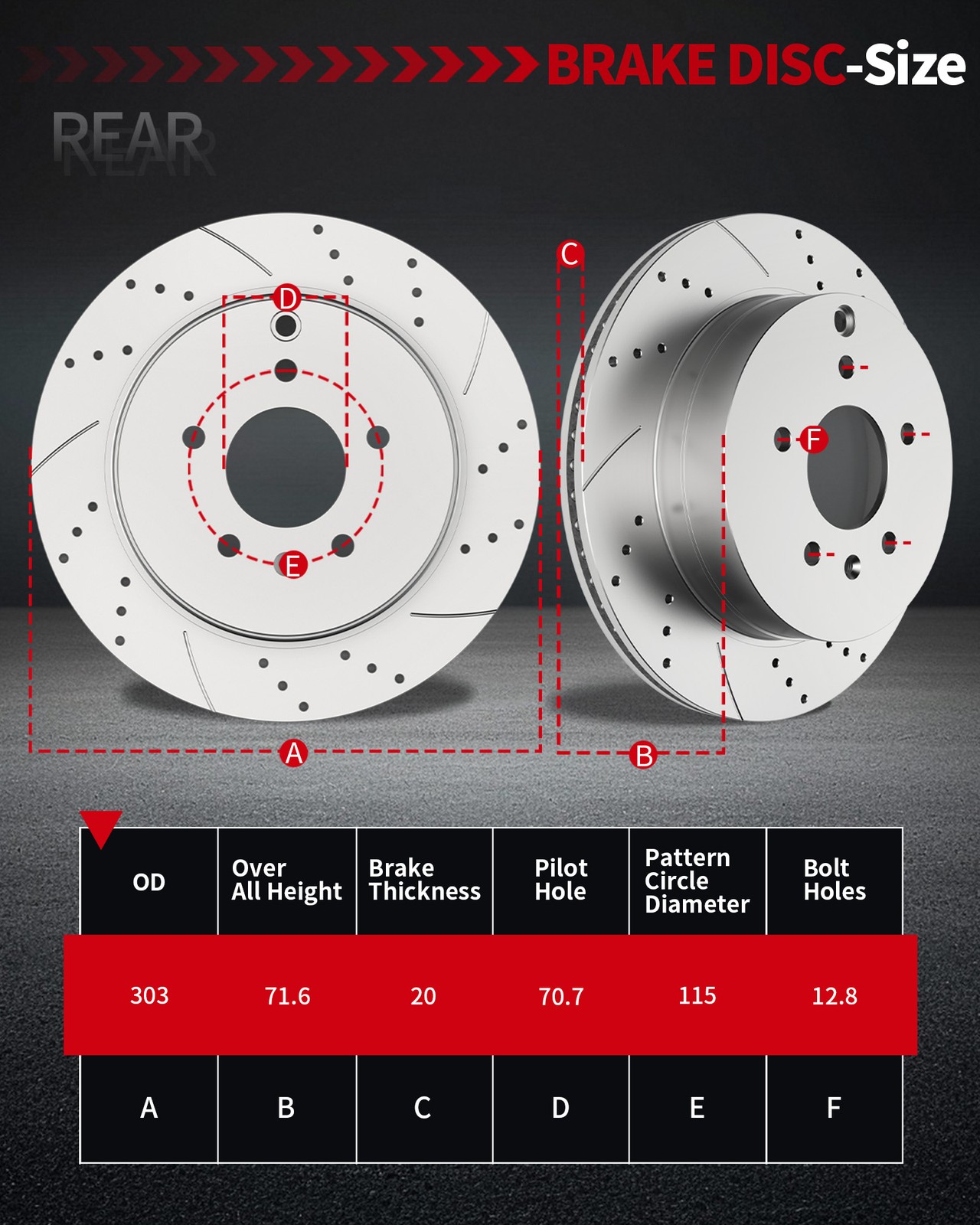 Front and Rear Brake Disc Rotor Ceramic Pad Fit Chevrolet Equinox GMC Terrain