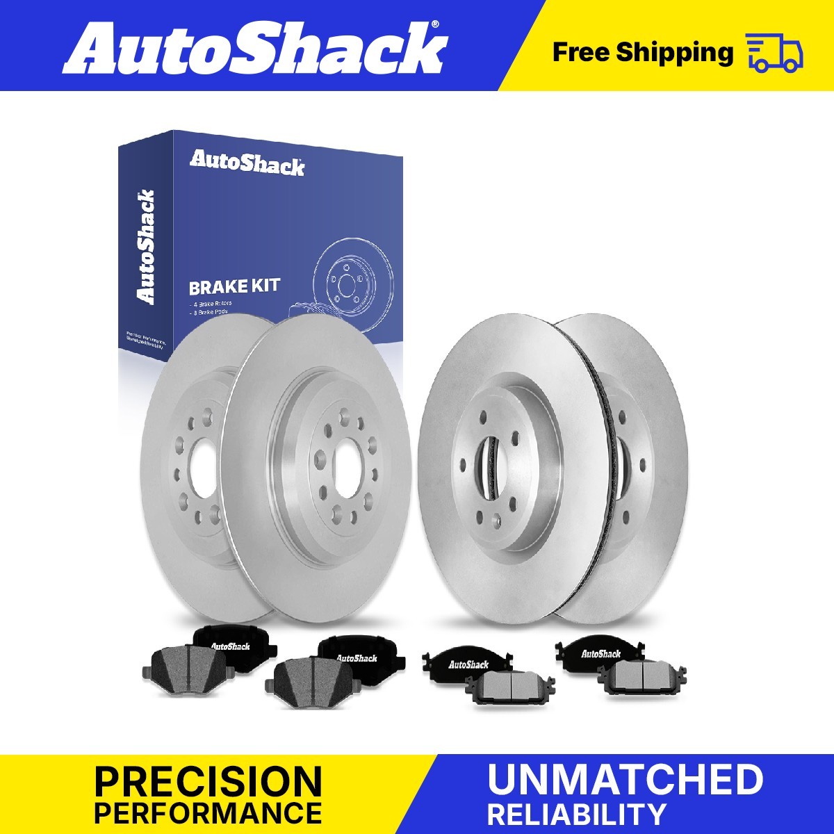 Front Rear Brake Rotors Ceramic Pads for Ford, Explorer 2015-2017