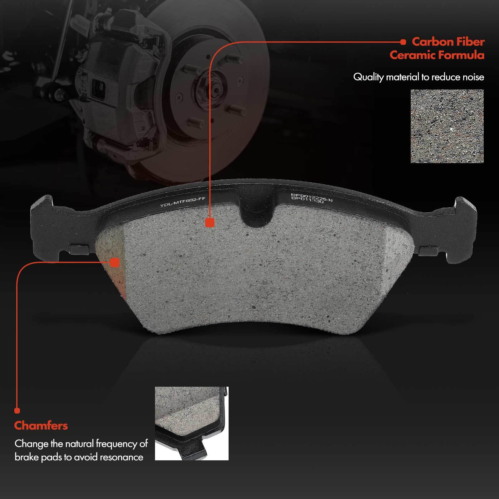 Front Disc Rotor & Ceramic Brake Pad for Mercedes-Benz X164 W164 W251 2007-2013