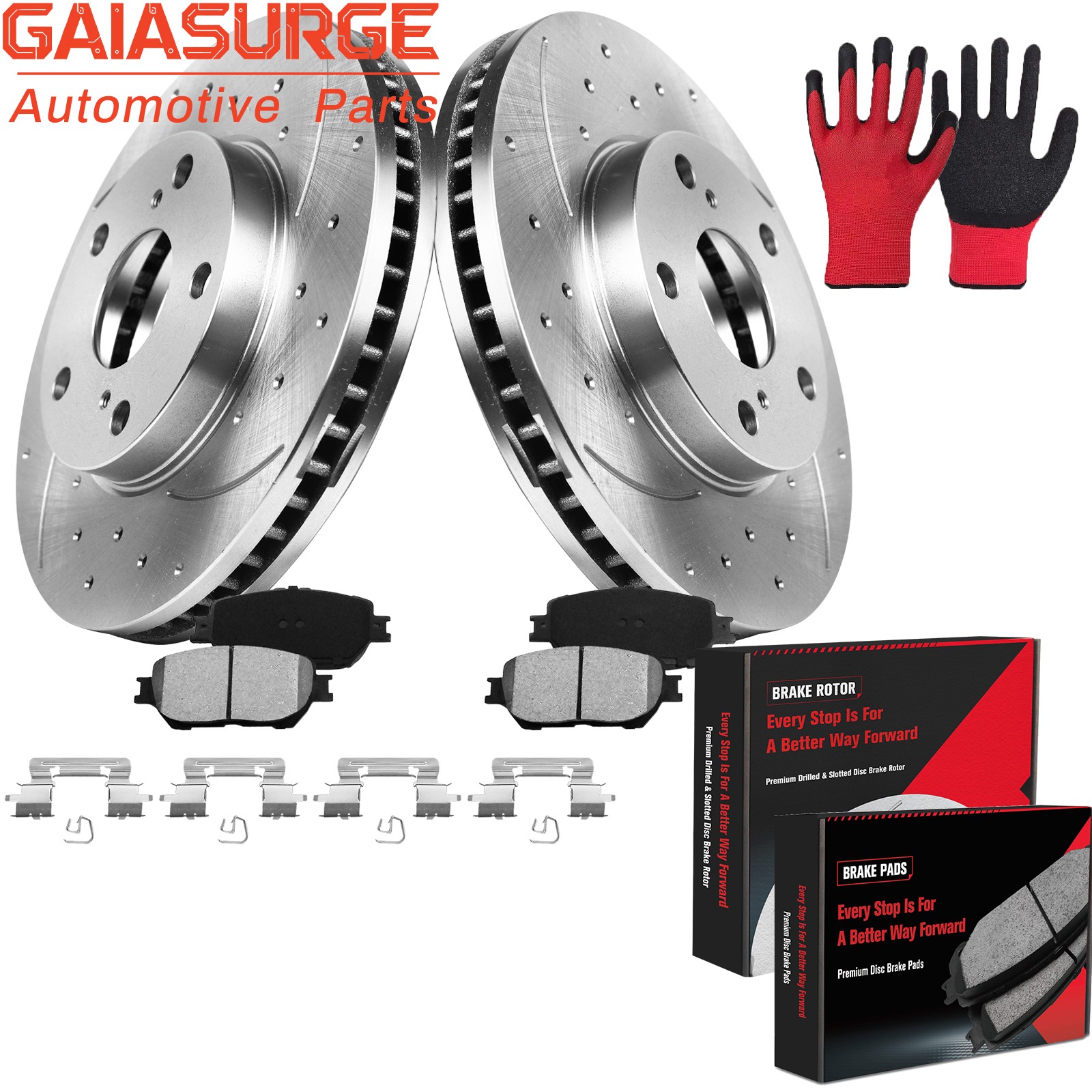 274.8mm Front Slotted Rotors Ceramic Brake Pads for 2002-2005 2006 Toyota Camry
