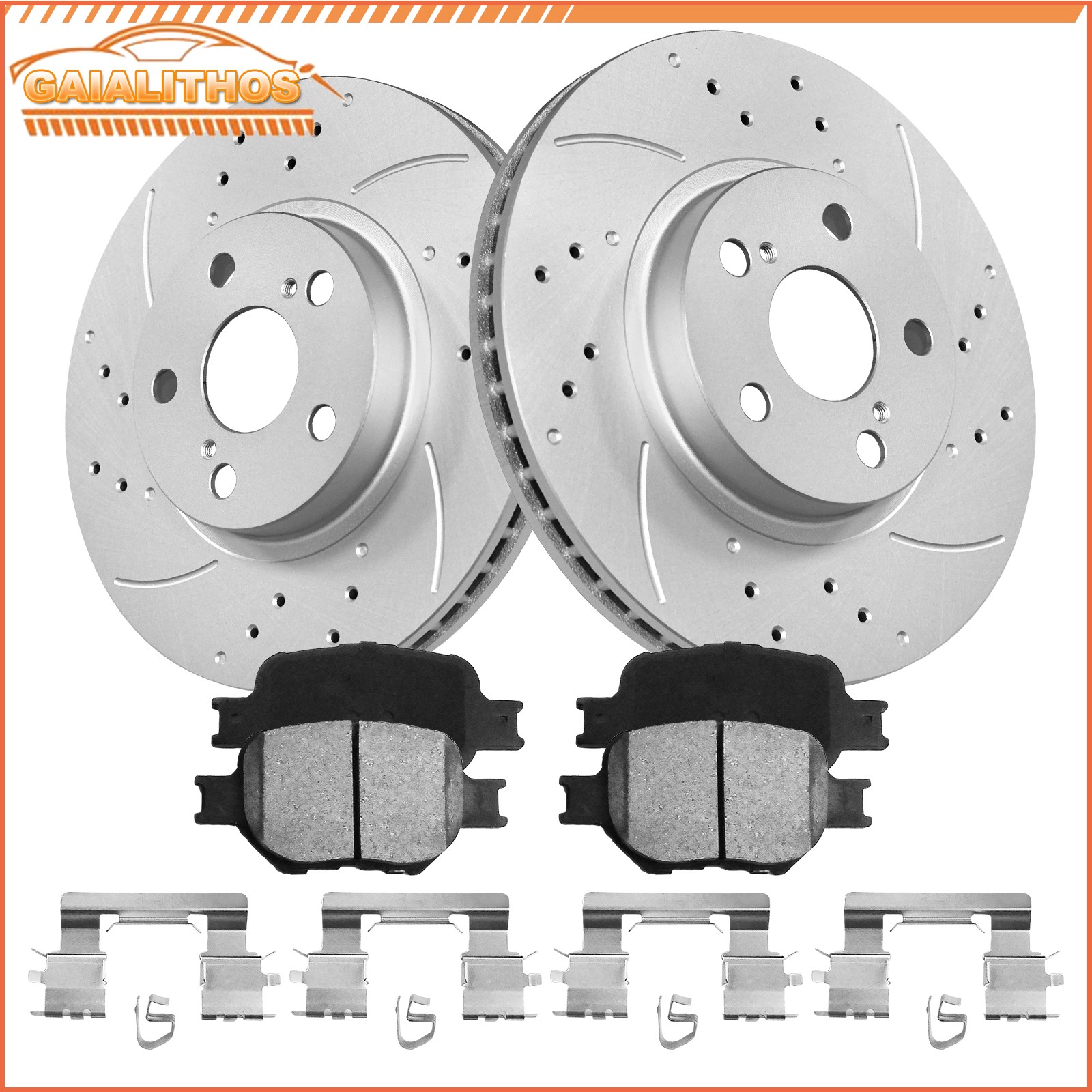 10.2in Front Brake Rotors Ceramic Pads Kits for 2000-2005 Toyota Celica 1.8L
