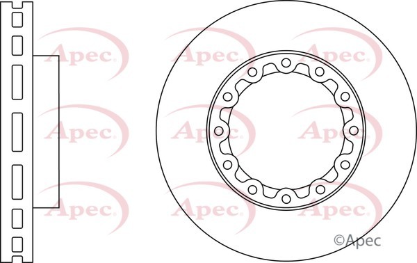 2X Apec DSK2907 Brake Discs 310mm