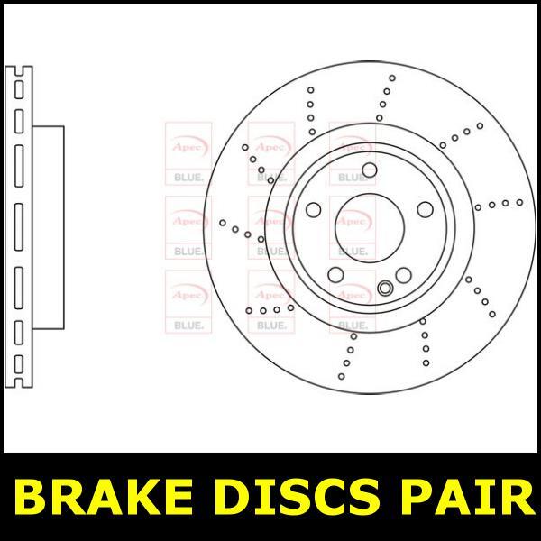Brake Discs Pair Front FOR MERCEDES W246 W242 211bhp 2.0 B250 12->18 Blue