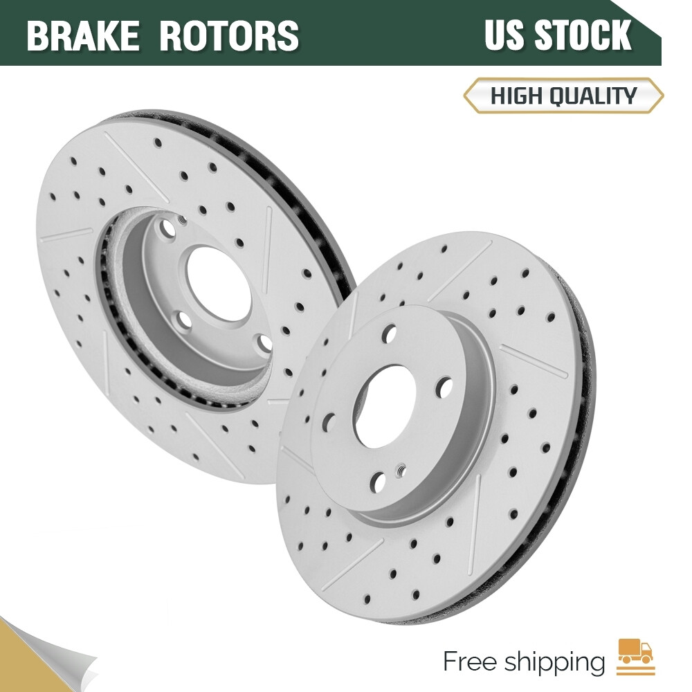 258mm Front Drilled Disc Brake Rotors For 2016 – 2020 Toyota Yaris Scion iA