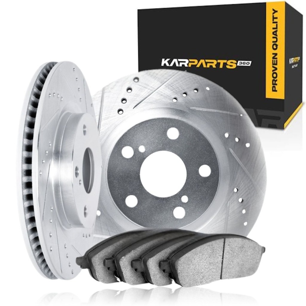 For Mercedes-Benz CLK55 AMG/CL55 AMG 2001-2005 Rotor Set Front | Silver | Vented