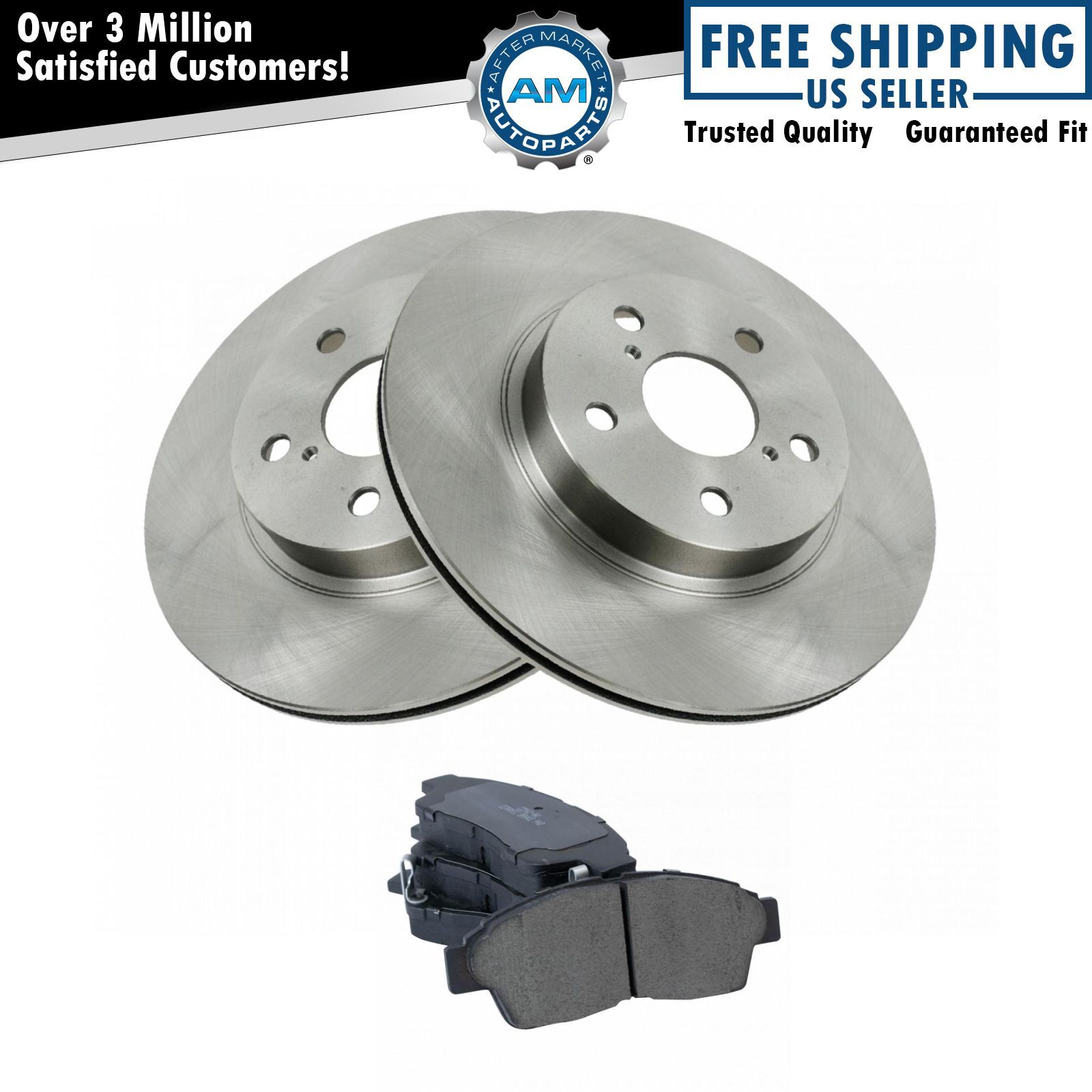Front Posi Ceramic Disc Brake Pad & Rotor Kit for 96-00 Toyota Rav4 New