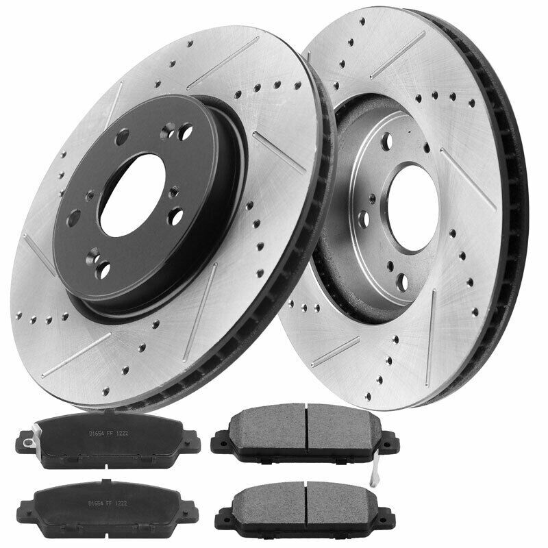 Front Brakes Rotors Brake Pads For Honda Accord 2.4L Touring 3.5L Senda B23 FL