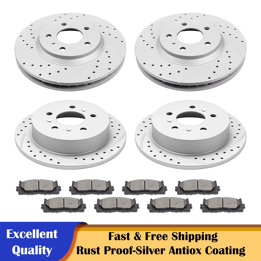 Front Rear Brake Rotors Brakes Pads for 2006 – 2010 Chevy Impala Monte Carlo Kit