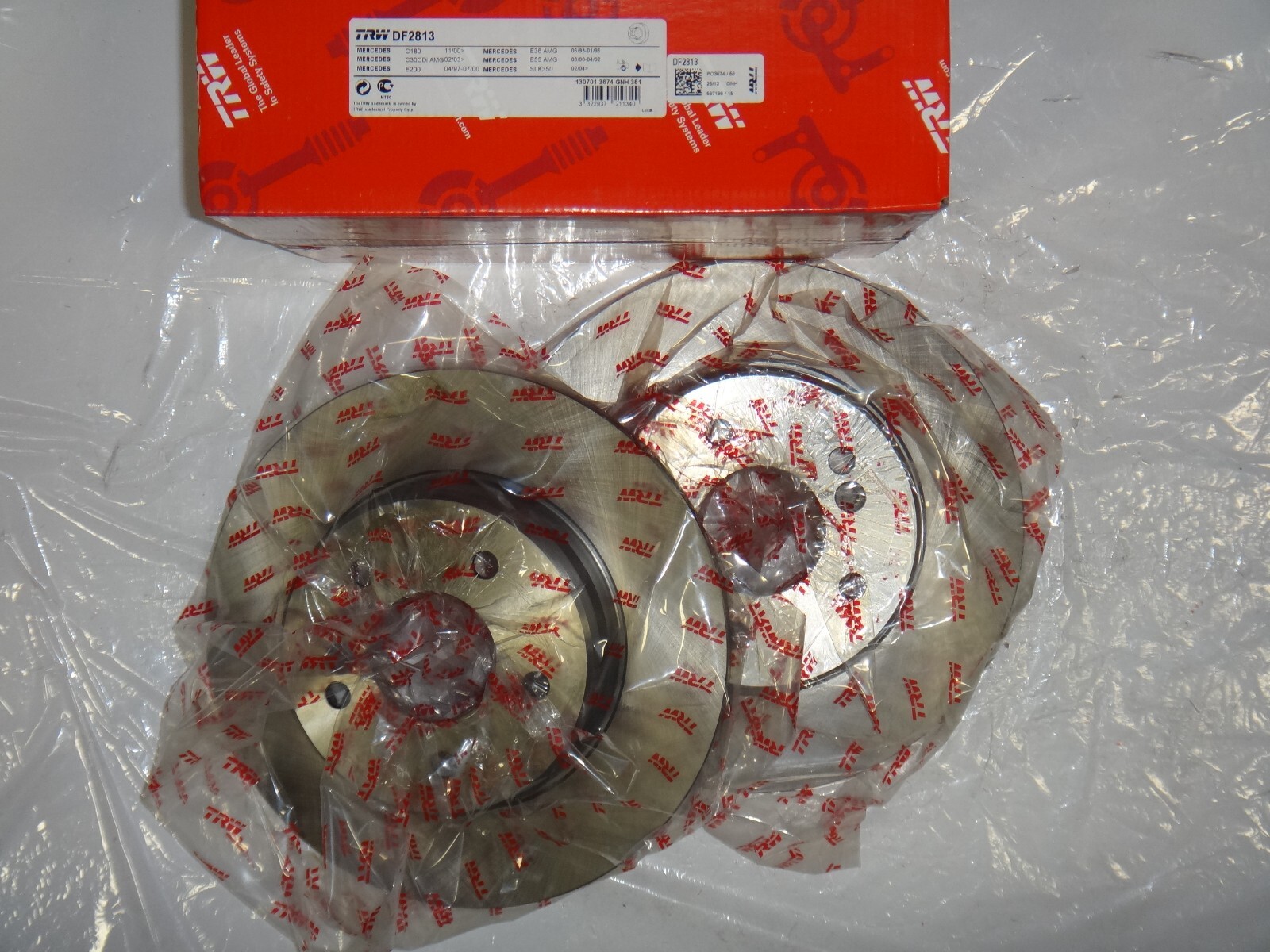 TRW OEM Rear Rotors Discs For Land Rover LR3 SDB000636 SDB000634 SDB000635