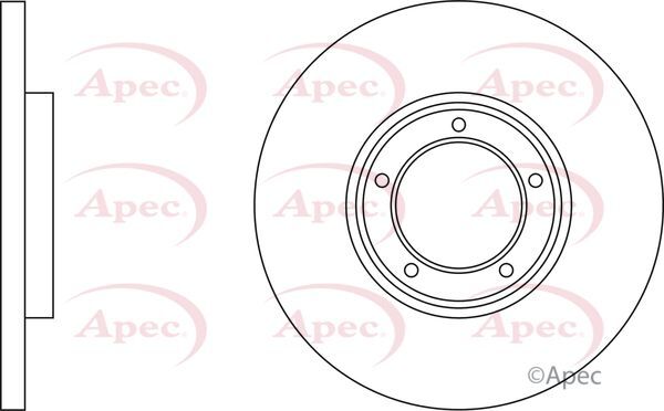 Brake Discs Pair Front FOR FORD TRANSIT 82bhp 2.5 85->91 Diesel Apec