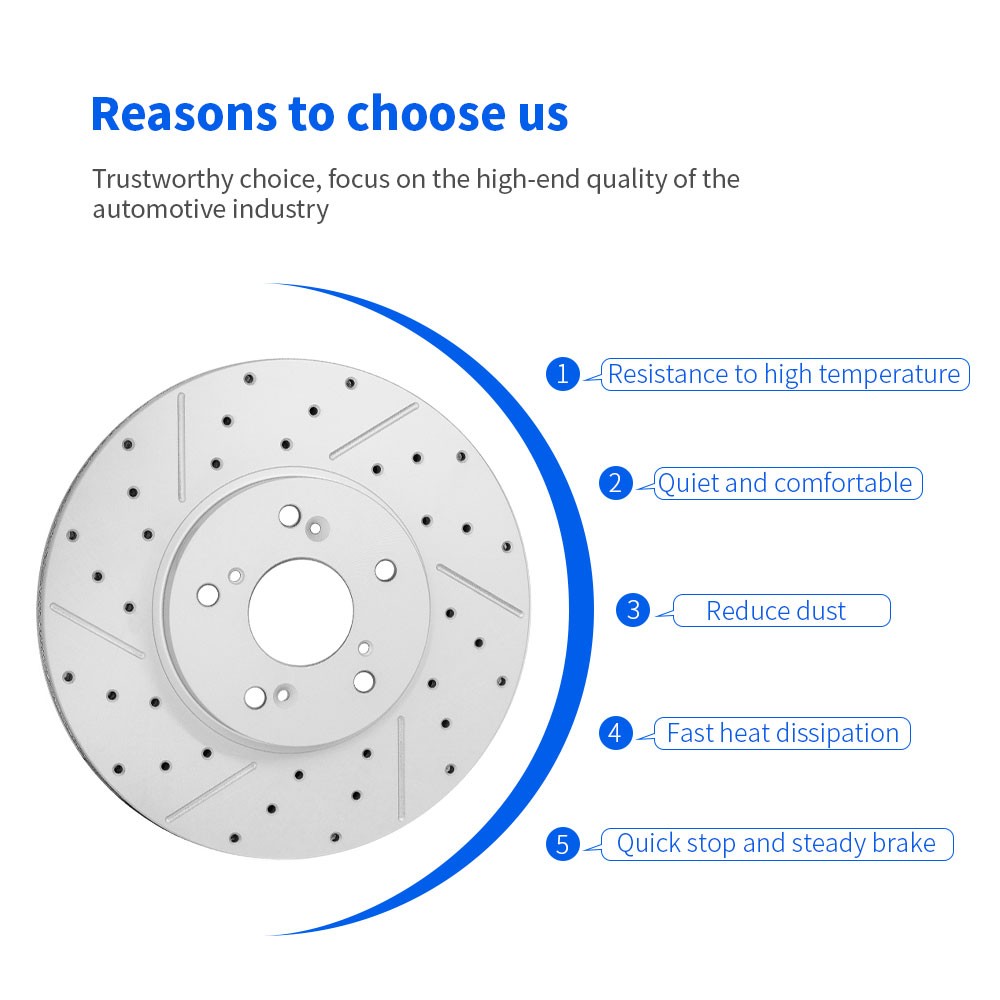 10.31 inch (262mm) Rear Disc Brake Rotors Pads for 2010 – 2013 Kia Forte Koup