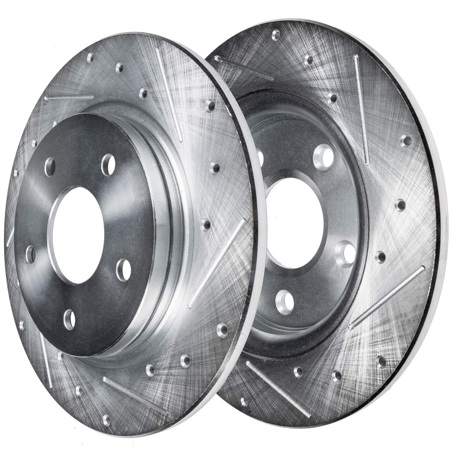 FWD Front and Rear Drilled Rotors Ceramic Brake Pad for 2010 2011 2012 Acura RDX