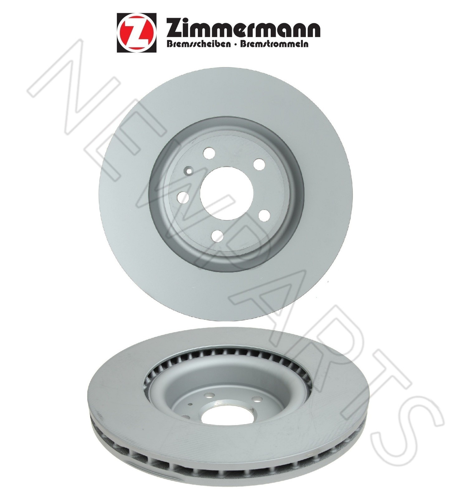 For Set of Two Front Disc Brake Rotors 338mm x 30mm OD Vented for Audi A4 A5 Q5