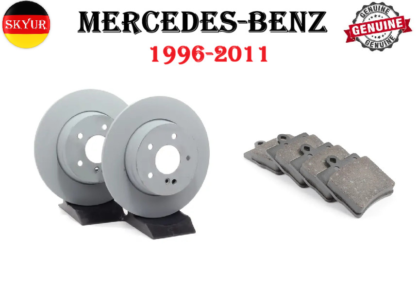 Rear Brake Disc Set With Brake Pad Set For 96-11 Mercedes-Benz Vehicles Original