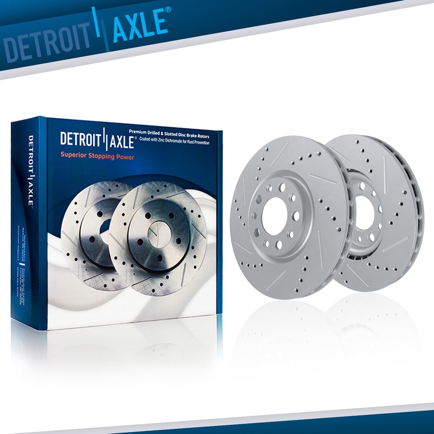 12.99” Front Drilled Slotted Disc Brake Rotors for 2015-2021 Jeep Cherokee 200