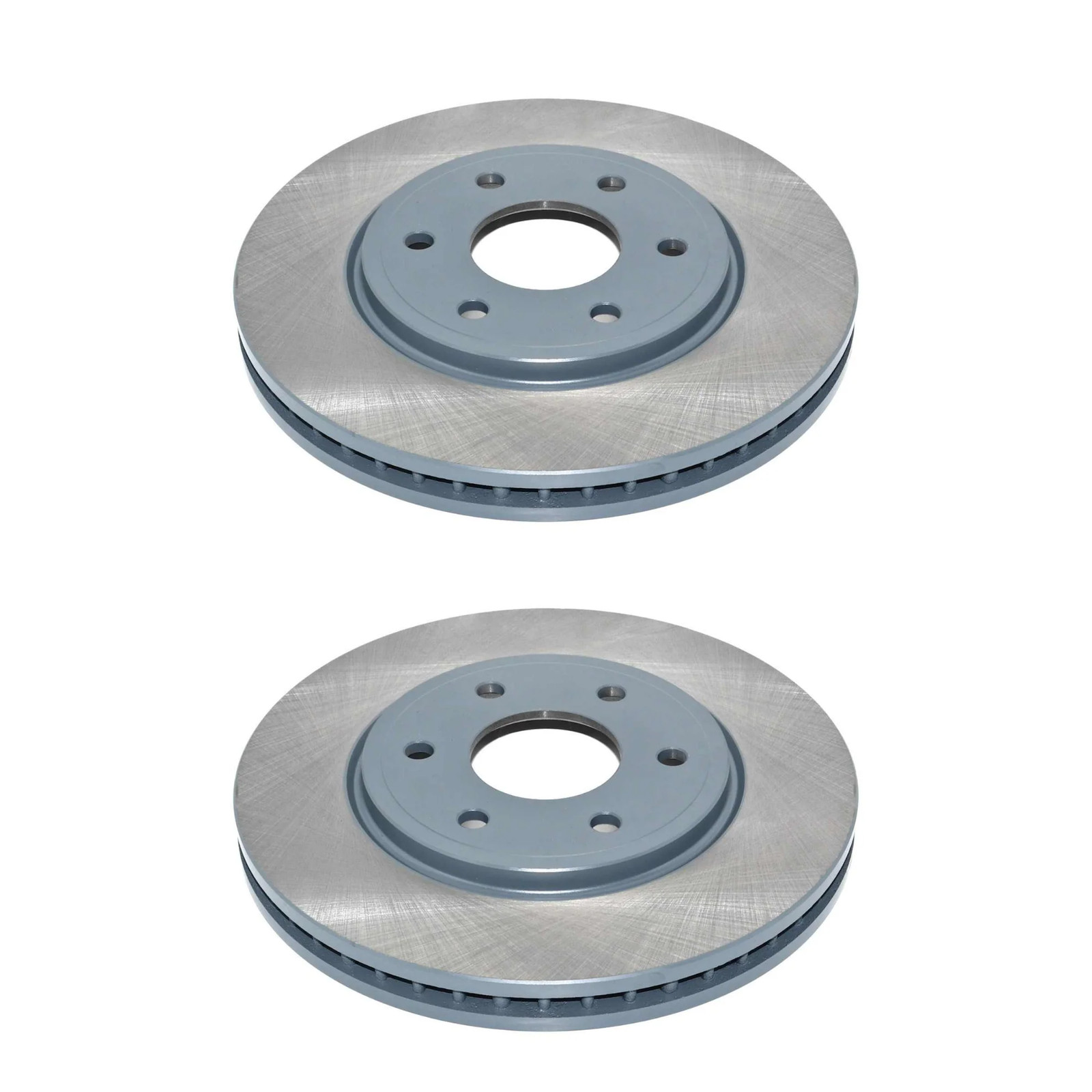 Front Set of 2 Titanium Disc Brake Rotors DuraGo BR900284-01