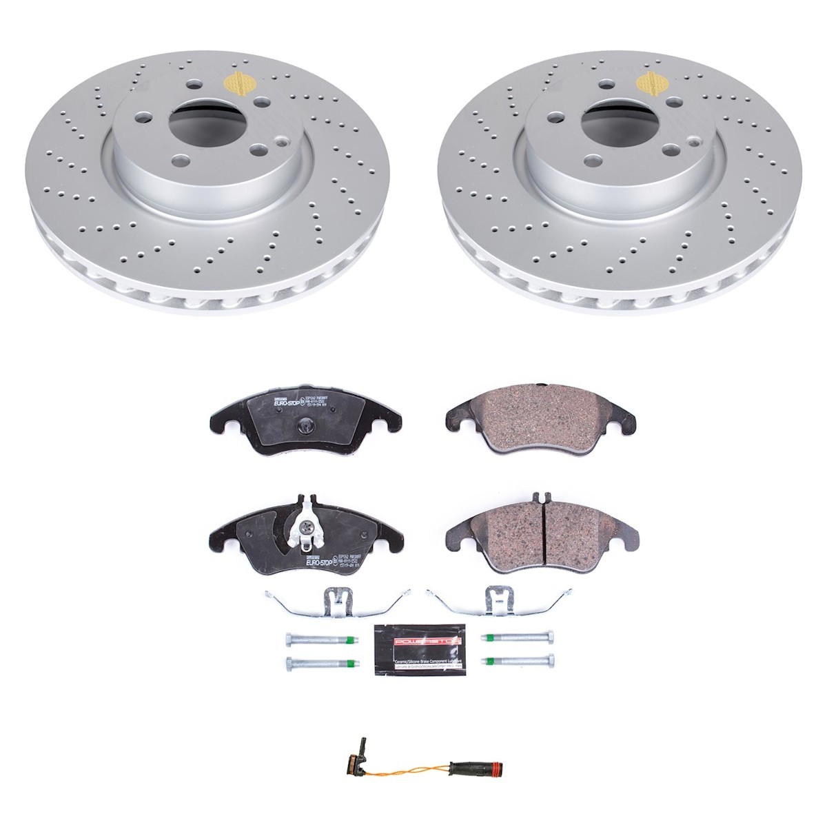 ESK7830 Powerstop Brake Disc and Pad Kits 4-Wheel Set Front & Rear for MB Sedan