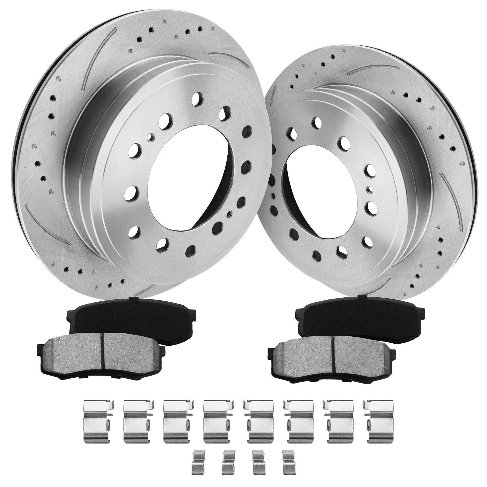 Front & Rear Brake Rotors +ceramic Brake Pads for 2001 2002-2007 Toyota Sequoia