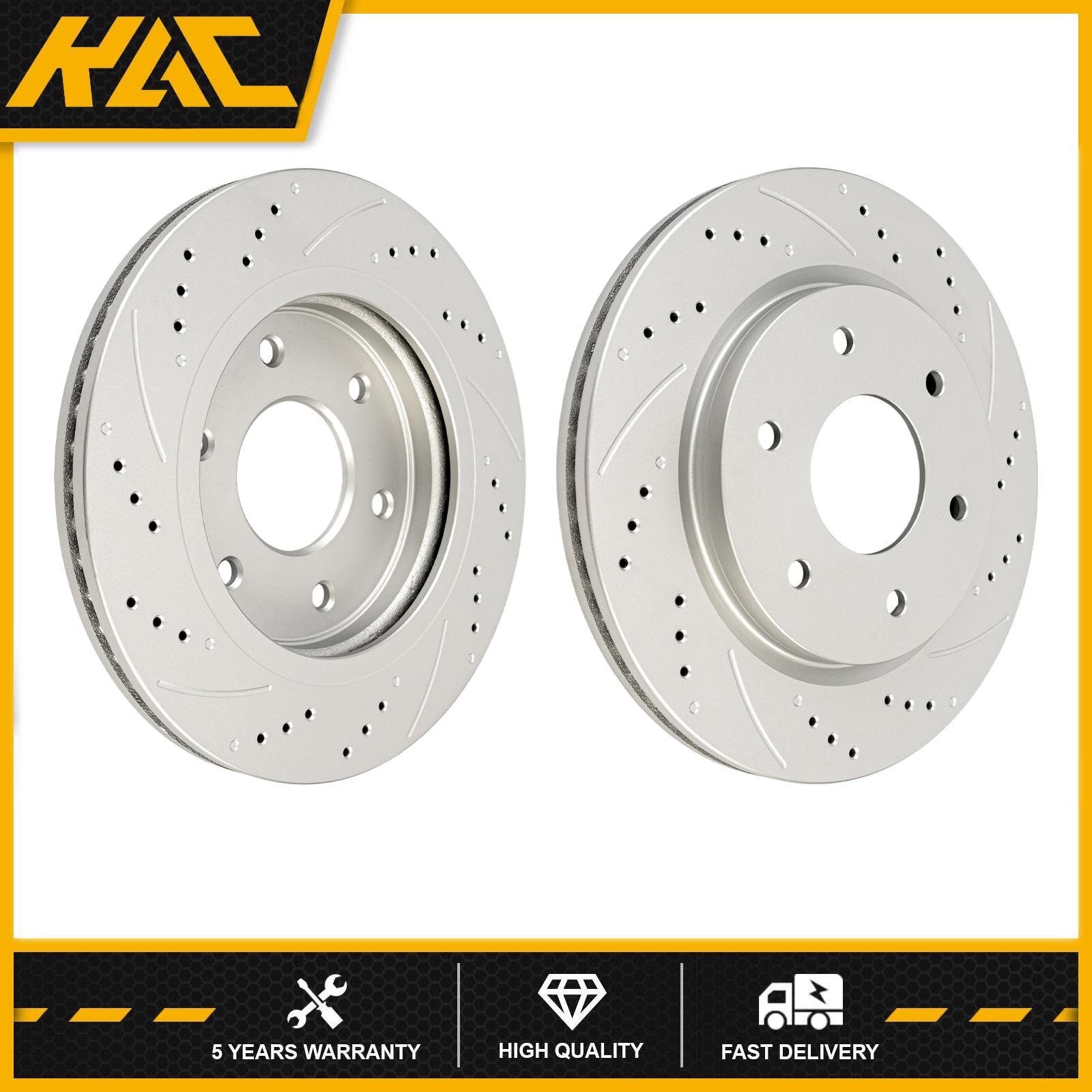 2x Zinc Plated Front Brake Rotors For Nissan TITAN 2005-2007 Armada 2005 31425