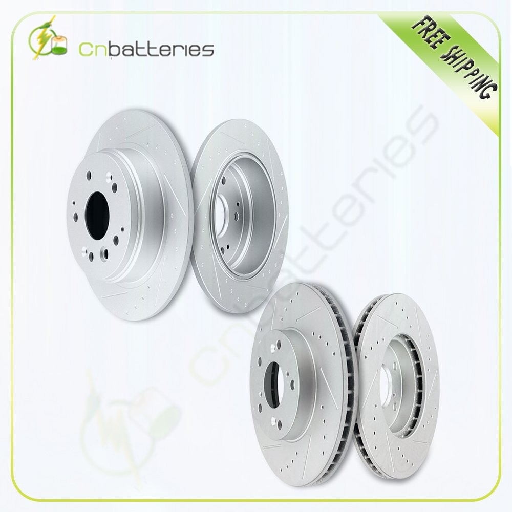 Best Brake Front + Rear Slotted Discs Rotors Kit For Honda Element 2003 – 2011