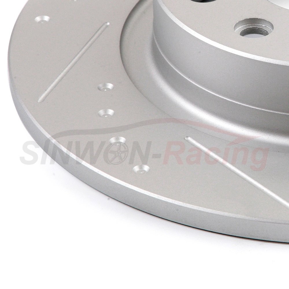 Front Rear Ceramic Brake Pads Rotors For Dodge Dart 2013-2016 Drilled Slotted