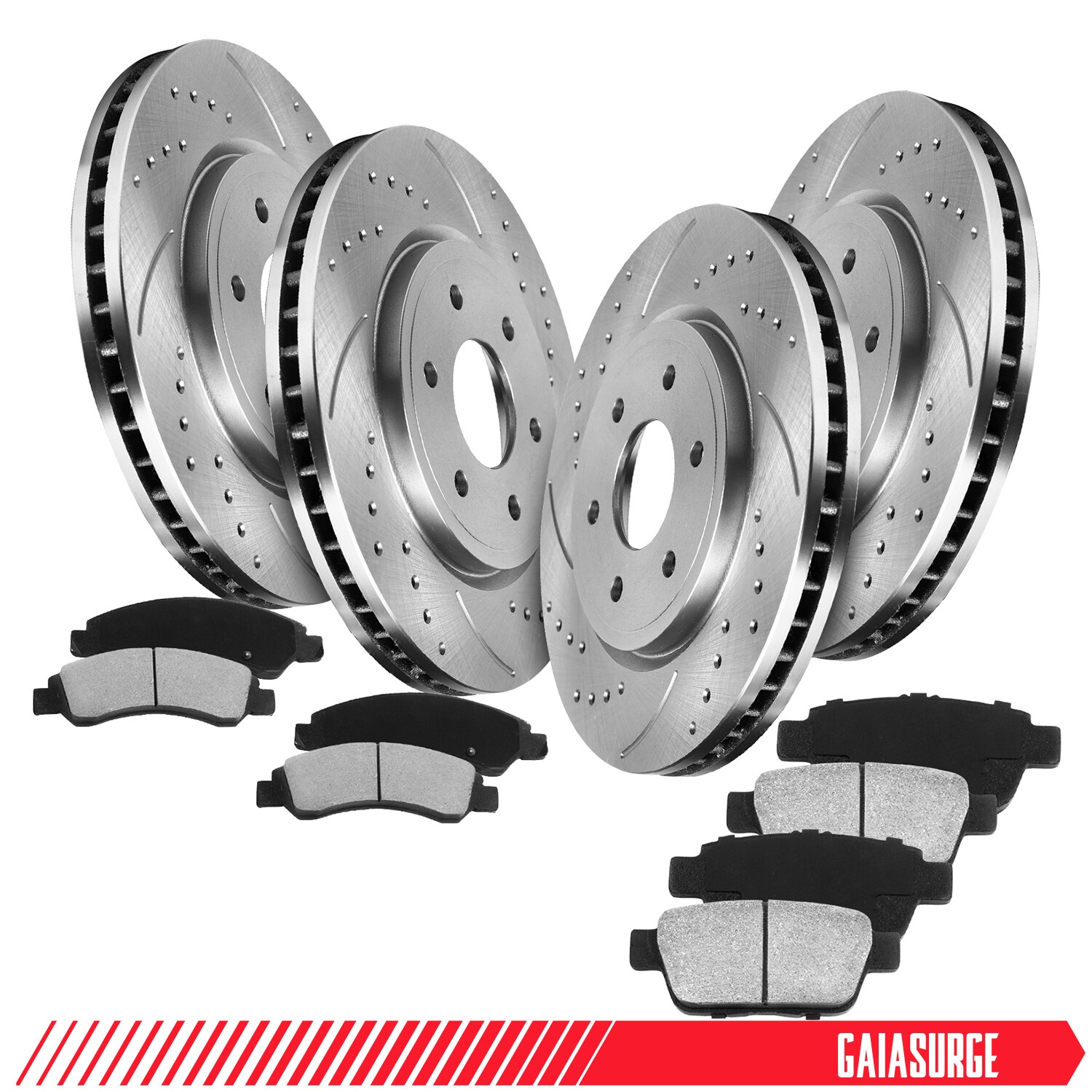 Front Rear Brake Rotors Ceramic Pads Kit for Ford Expedition Lincoln Navigator