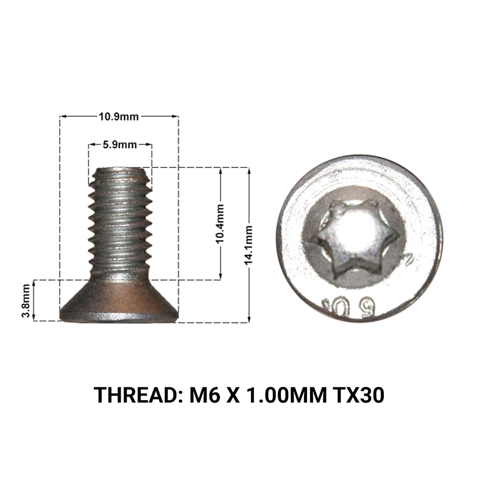 2X FRONT/REAR BRAKE DISC RETAINING SCREWS FIT: CITROEN C5 X 2021- DRS1671BR