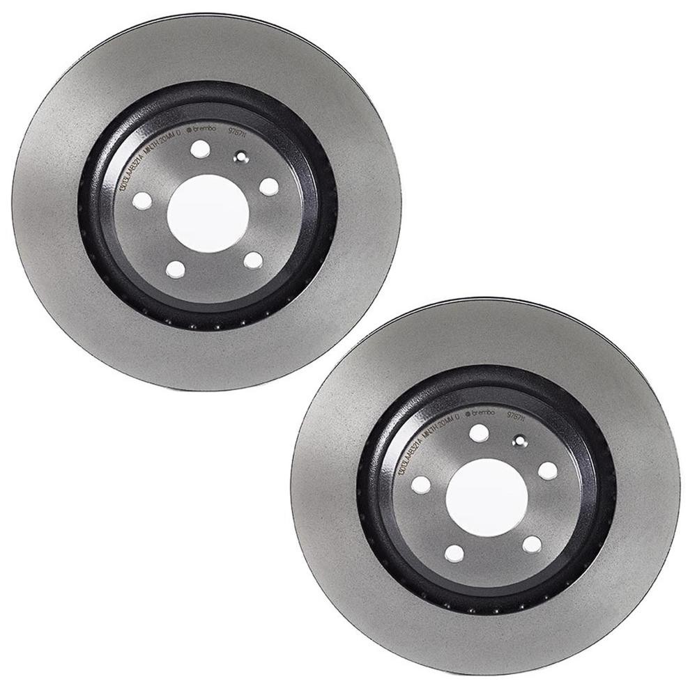 Brembo Pair Set of 2 Rear Coated 330mm Brake Disc Rotors For Audi S6 5.2L 07-11