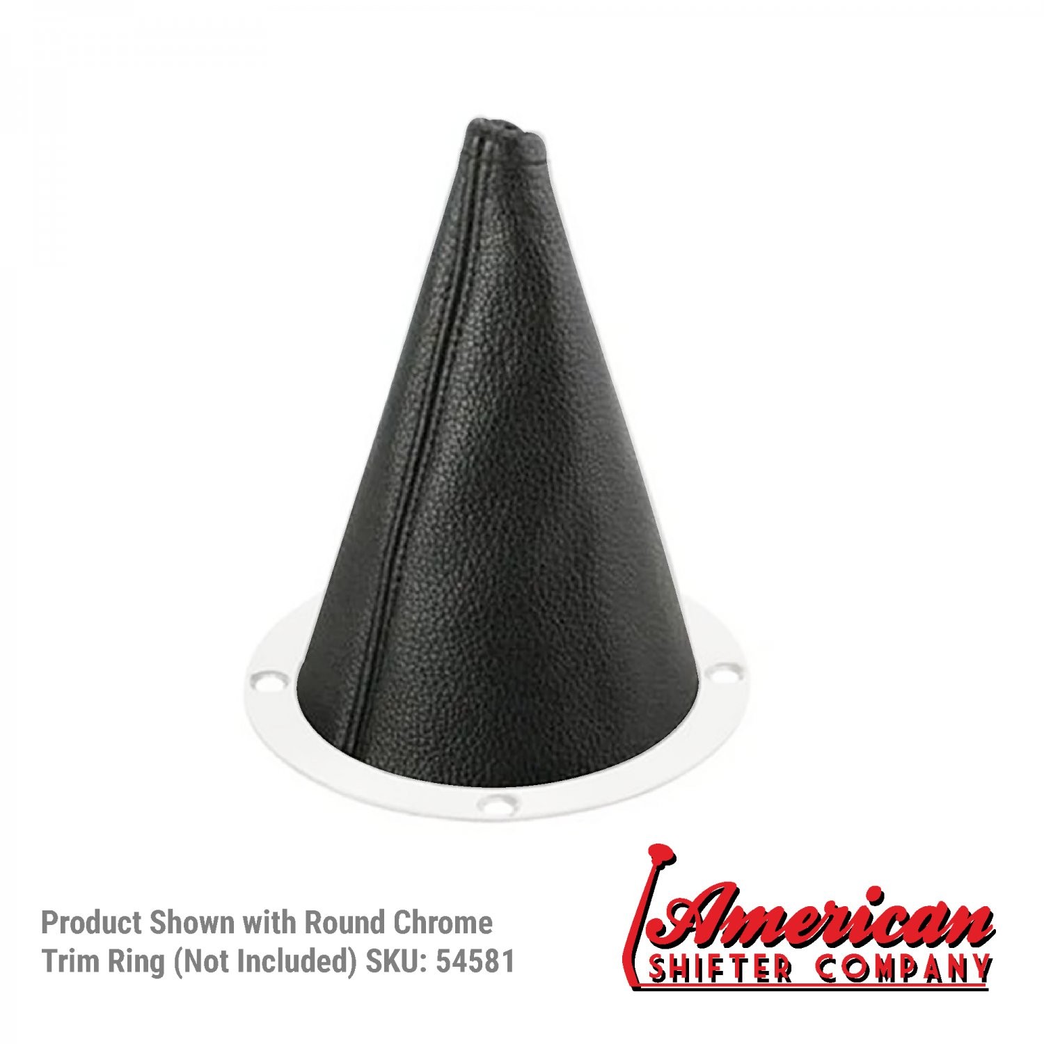 Black Vertical Shifter or Emergency Brake Boot – Heavy-Duty Naugahyde – Hot Rod